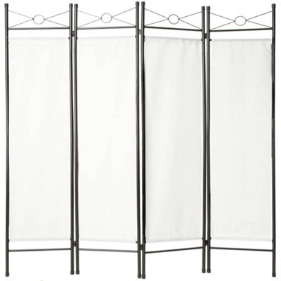 Room divider screen 180x160x2.5cm can be setup with 2, 3 or 4 pieces, 1 element (HxWxD): approx. 180 x 39 x 2.5 cm - white