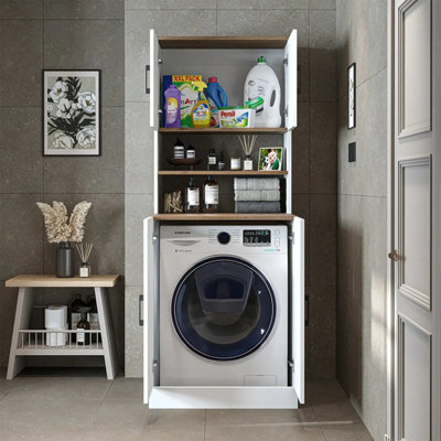 Roomart Atria Washing Machine Cabinet with Double Door Storage and ...