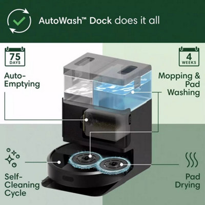 Roomba Plus 405 Combo Robot + AutoWash Dock - Black
