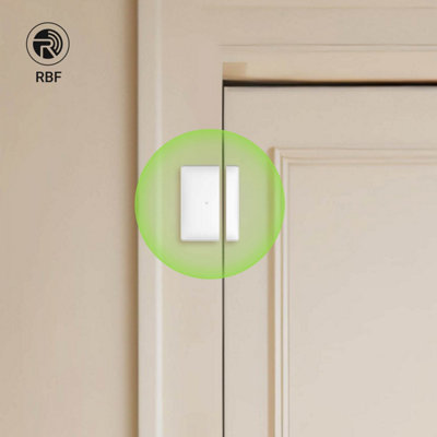 Roombanker AES Door Sensor: Hub Required, Secure Monitoring