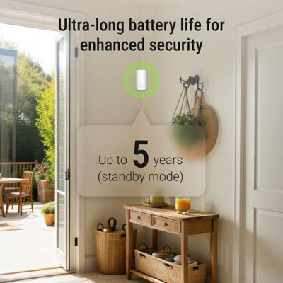 Roombanker PIR Motion Sensor - Long-Range Detection with AES Encryption, Requires Roombanker Security Hub