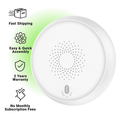 Roombanker Wireless Smoke Detector with Photoelectric Sensor - Low-Power, High-Precision Fire Alarm