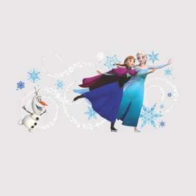 RoomMates Frozen Custom Headboard Featuring Elsa, Anna & Olaf Giant Peel & Stick Wall Decals