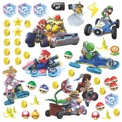 RoomMates Nintendo Mario Kart 8 Peel & Stick Wall Decals