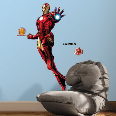 RoomMates Red Iron Man Giant Peel & Stick Wall Decals With Glow