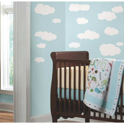 RoomMates White Clouds Peel & Stick Wall Decals