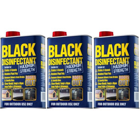 Roots Out Black Fluid Disinfectant 1L (Pack of 3)