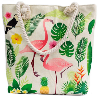 Rope Handle Bag Flamingo & More