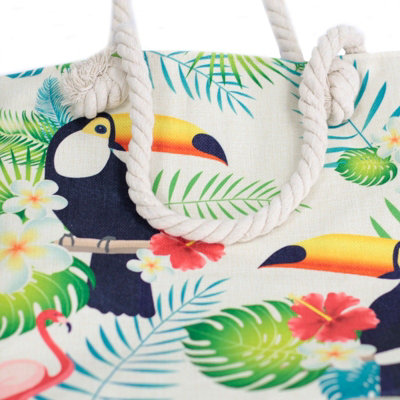Rope Handle Bag Tropical Toucan