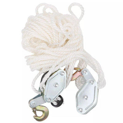 Rope Hoist Pulley Block-Tackle Winch Puller Lifting Pulley Hook With ...