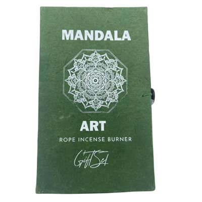 Rope Incense & Silver Plated Mandala Holder Set - Aromatic & Spiritual