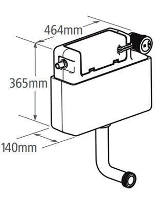 Roper Rhodes Cascade Concealed Dual Flush WC Toilet Cistern + Rondo ...