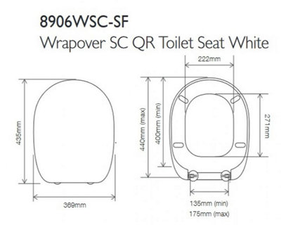 Roper Rhodes Complete Wrap Over Soft Close Toilet Seat - Top Fix Quick Release
