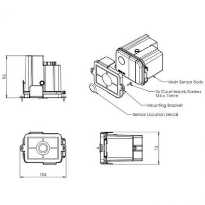 Roper Rhodes Contactless Dual Flush Remote Sensor Kit For Cisterns TR9001 TR9002