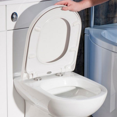 Roper Rhodes D Shaped Soft Close Toilet Seat - Top Fix Quick Release Easy Clean