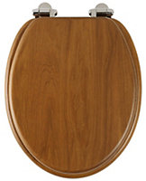 Roper Rhodes Honey Oak Wooden Soft Close Toilet Seat Top Fix Quick Release