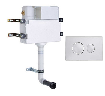 Roper Rhodes In Wall Concealed Dual Flush WC Toilet Cistern + Chrome Flush Plate Price Comparisons | Compare The Build