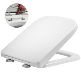 Roper Rhodes Linear Square Shaped Soft Close Toilet Seat - Top Fix Quick Release