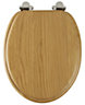 Roper Rhodes Oak Wooden Soft Close Toilet Seat Top Fix Quick Release