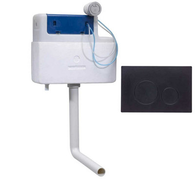 Roper Rhodes Torrent Concealed Dual Flush WC Toilet Cistern + Rondo Black Plate Price Comparisons | Compare The Build