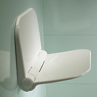 Roper Rhodes Wall Mounted Shower Seat Fold Away Easy Clean - Max 160kg 25 Stone