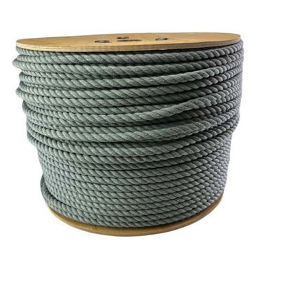 RopeServices UK 10mm Grey Natural Cotton Rope x 35 Metres