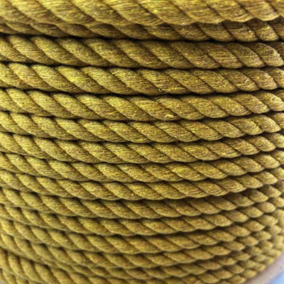 RopeServices UK 14mm Gold Natural Cotton Rope x 30 Metres