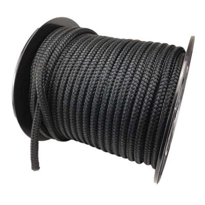 RopeServices UK 16mm Black Double Braid Polyester Rope x 30 Metre Reel