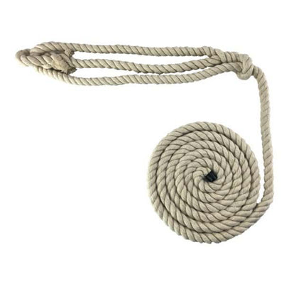 RopeServices UK 20mm Natural Cotton Plain Rope Halter x 10 Foot