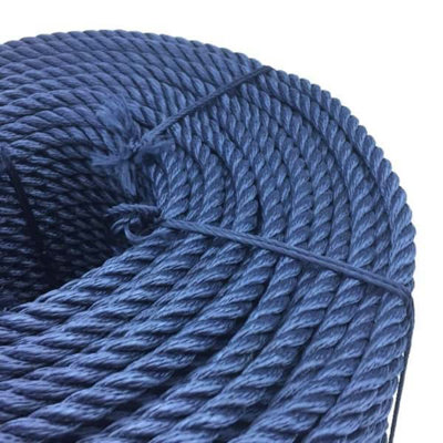 RopeServices UK 20mm Synthetic Navy Blue Decking Rope x 5 Metres
