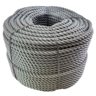 RopeServices UK 32mm Synthetic Grey Decking Rope x 15 Metres