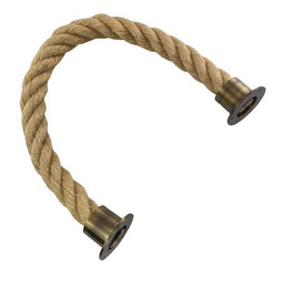 RopeServices UK 40mm Natural Hemp Barrier Rope x 4.5 Metres Antique ...