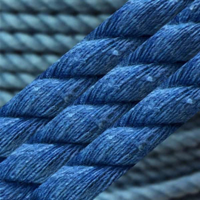 RopeServices UK 6mm Sky Blue Natural Cotton Rope x 45 Metres