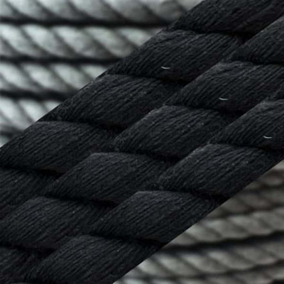 RopeServices UK 6mm Slate Grey Natural Cotton Rope x 45 Metres