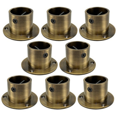 RopeServices UK Pack of 8 x 24mm Antique Brass Cup End Rope Fitting