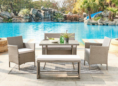 Rosa Rattan Garden Furniture Set Conservatory Patio Outdoor Table ...