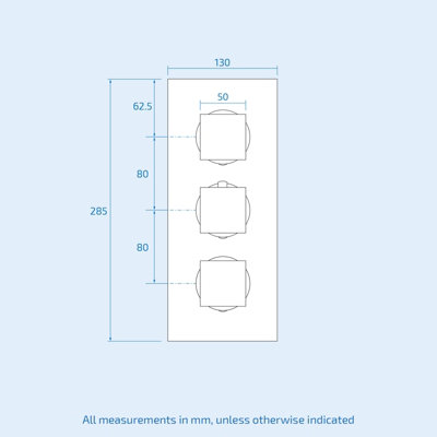 Rose 2 Way Square Concealed Thermostatic Mixer Valve Hand Held Shower Head - 8