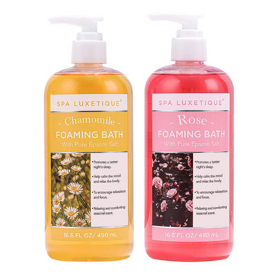 Rose and Chamomile Scent Shower Gel with Pure Epsom Salt