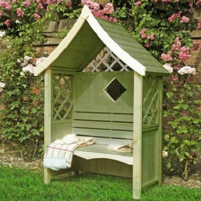 Rose Arbour Garden Arch Seat Approx 4 x 2 Feet - 3