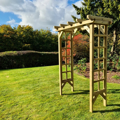 Rose Arch - Large - Timber Garden Plant Support - L50 x W120 x H210 cm ...