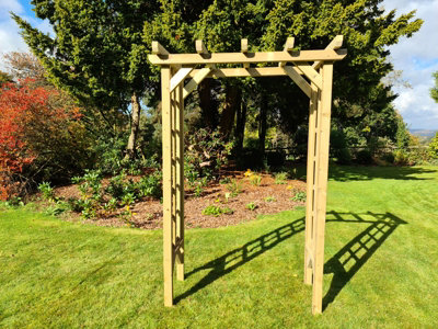 Rose Arch - Large - Timber Garden Plant Support - L50 x W120 x H210 cm - Minimal Assembly Required - 5