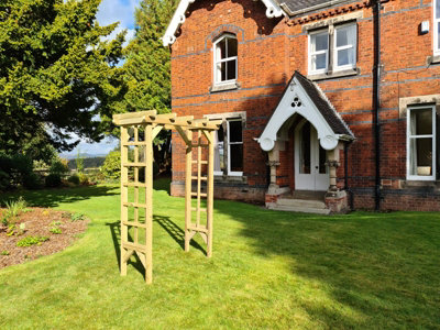Rose Arch - Large - Timber Garden Plant Support - L50 x W120 x H210 cm - Minimal Assembly Required - 6