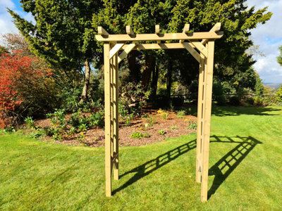 Rose Arch - Small - Timber Garden Plant Support - L50 x W104 x H210 cm - Minimal Assembly Required