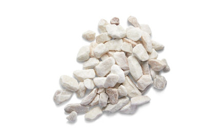 Rose Glacier Bulk Bag 850 kg Premium Chippings - 14-20 mm Creamy-Rose Toned Gravel - L100 x W100 x H80 cm