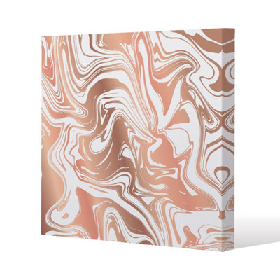 Rose Gld Marble (Canvas Print) / 114 x 114 x 4cm Price Comparisons | Compare The Build