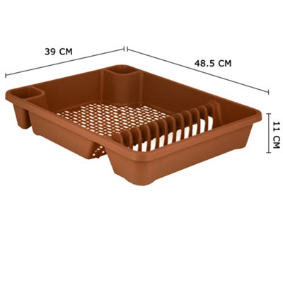 Rose Gold Piece Kitchen Set Large Dish Drainer and Rectangle
