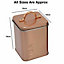 Rose Gold 4 Pc Kitchen Storage Set Bread Bin Tea Coffee Sugar Canisters Jars Lid