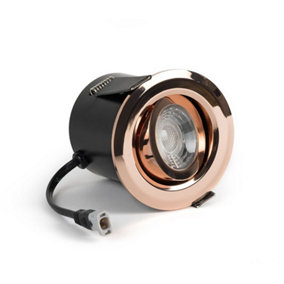 Rose Gold 6W LED Downlight - 3K Warm White - Dimmable & Tilt IP44 - SE Home
