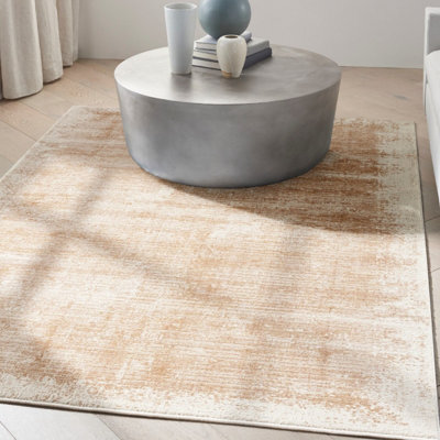 Rose Gold Abstract Modern Easy to clean Rug for Bedroom & Living Room-239cm X 300cm