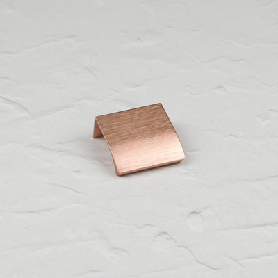 Rose Gold Copper Profile Edge Cabinet Pull 40mm